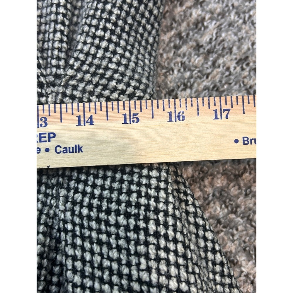 Vintage Great Britain Green White Tweed Wool Maxi Coat Long Trench Jacket Womens - Picture 15 of 16